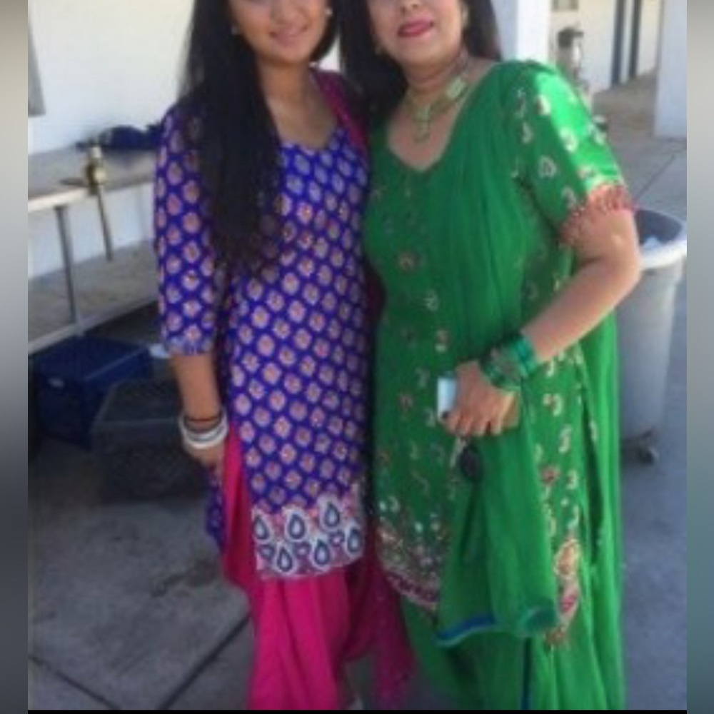 Blue Pink Salwar Suit Indian Punjabi